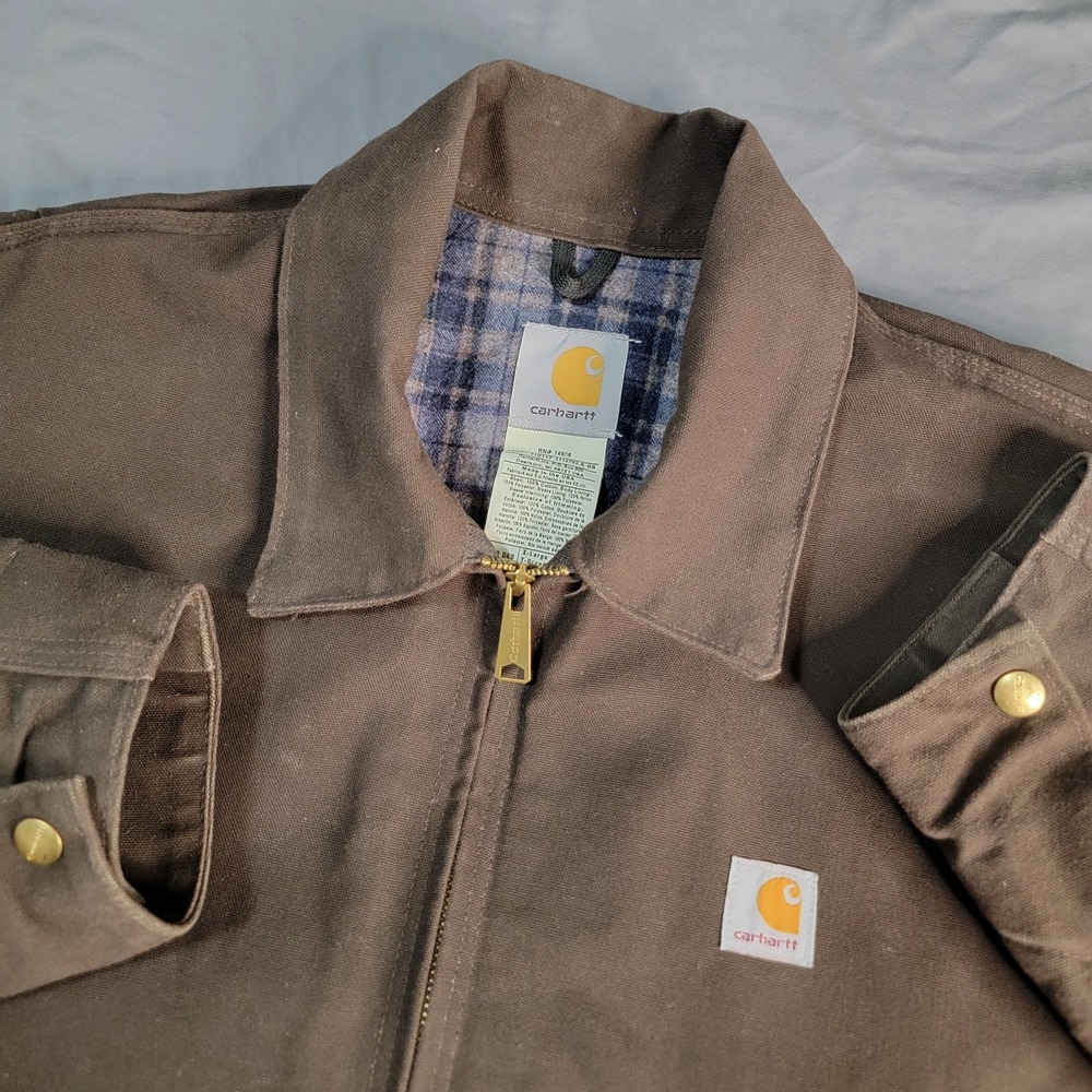 Vintage Carhartt Detroit Jacket Men's XL Brown Blanket Lined J200 DKB Canvas